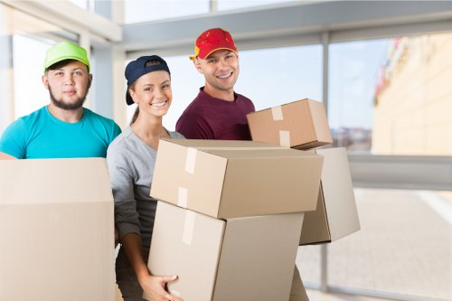 Office furniture and files prepared for removals in Hampton Wick