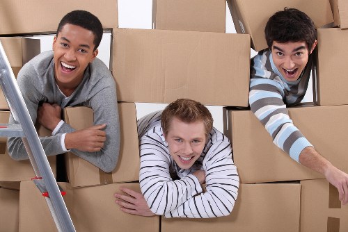 Removal van and moving boxes for a Hampton Wick home move
