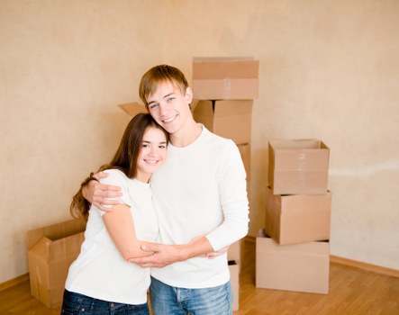Packed household items ready for local removals in Hampton Wick