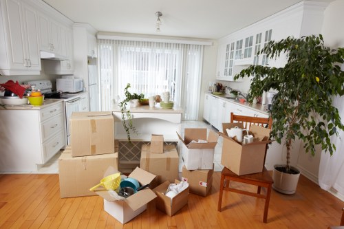 Removal van ready for a home move in Hampton Wick