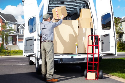 Local movers handling a business relocation near Hampton Wick streets