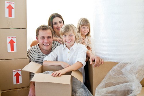 Boxes, labels, and home moving essentials prepared for a local relocation