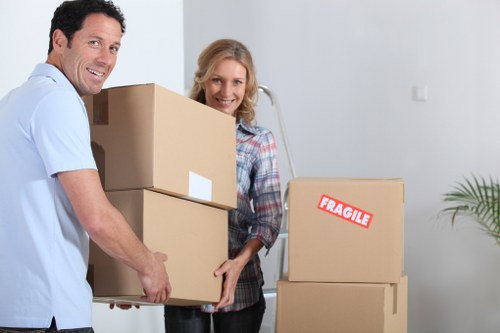 Unpacking boxes in a Hampton Wick property